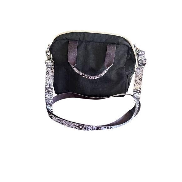 Kipling black white insulated nylon crossbody lunch bag box monkey - Picture 3 of 6